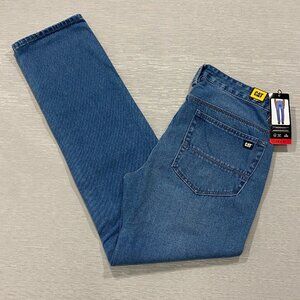 CAT Caterpillar Rigid Work Jeans Mens 34 x 34 Tough 100% Cotton Denim Pants